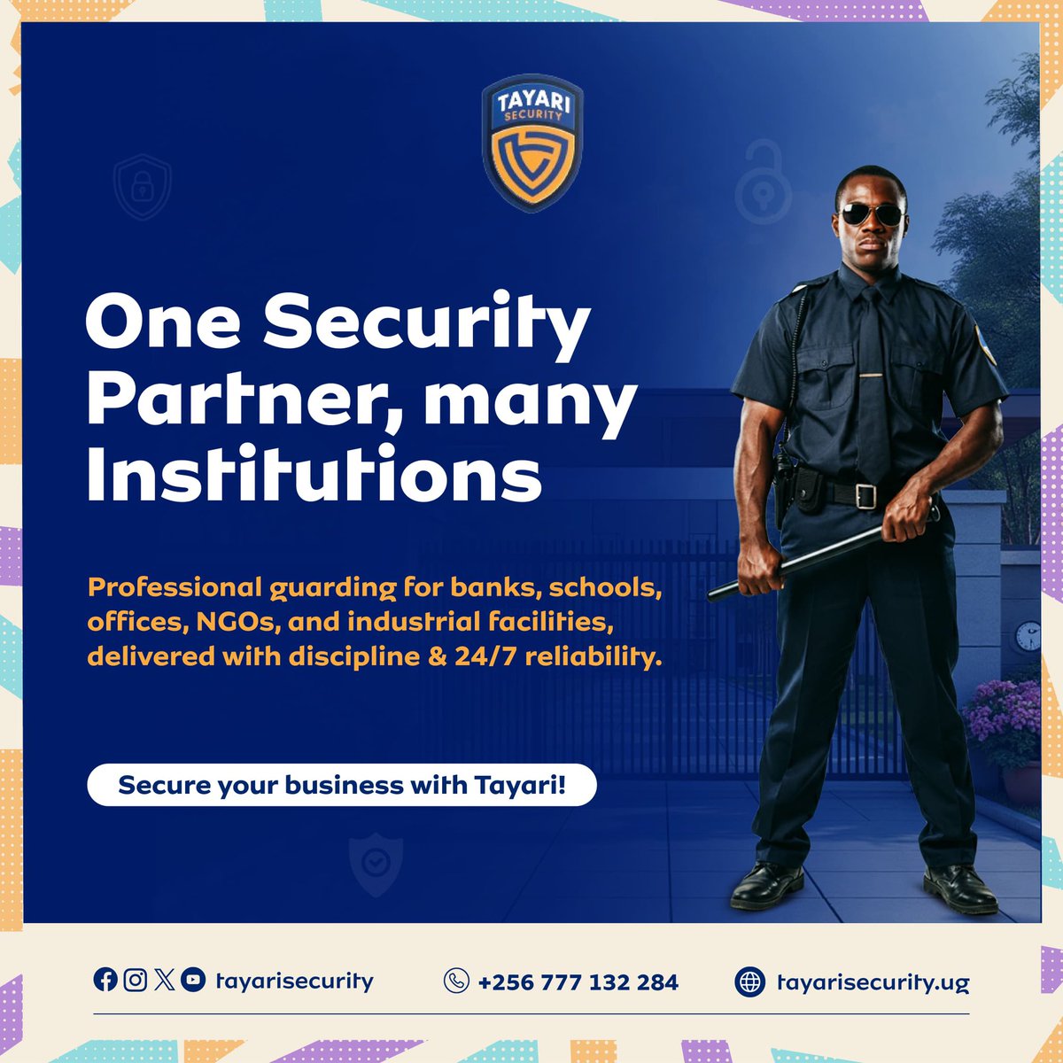 Tayari, your trusted private security firm. 🤏🏻
