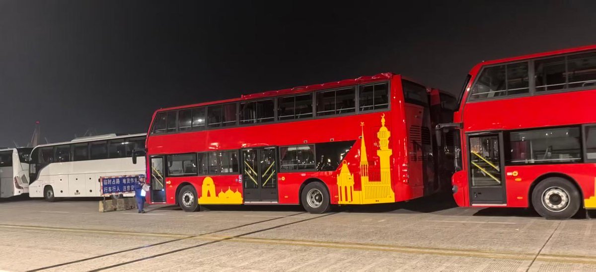 Double-deckers Buses for #Karachi reached at Port. Inshallah Soon these buses will be on roads for the people of Karachi by the transport department government of Sindh.