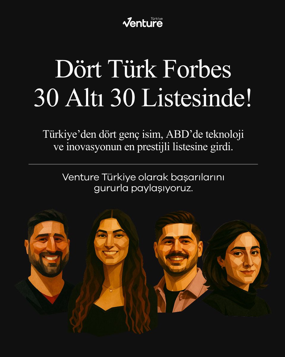 🎯 Dört Türk <a href="/Forbes/">Forbes</a> 30 Altı 30 Listesinde

Forbes ABD’nin açıkladığı 2026 “30 Under 30” listesinde bu yıl dört genç Türk girişimci yer aldı:

• Ali Sarılgan
• Selin Kocalar
• Selene Sarı
• Can Uncu

Haberin detayları için: forbes.com.tr/30-alti-30/for…

Bu prestijli liste,