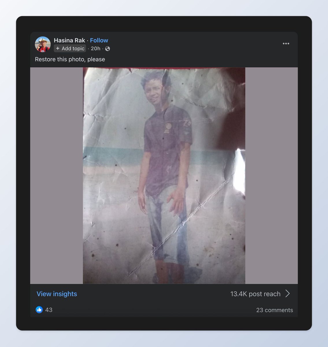 Notei recentemente que publicações sobre restauração de fotos antigas são muito populares na minha comunidade de IA, com