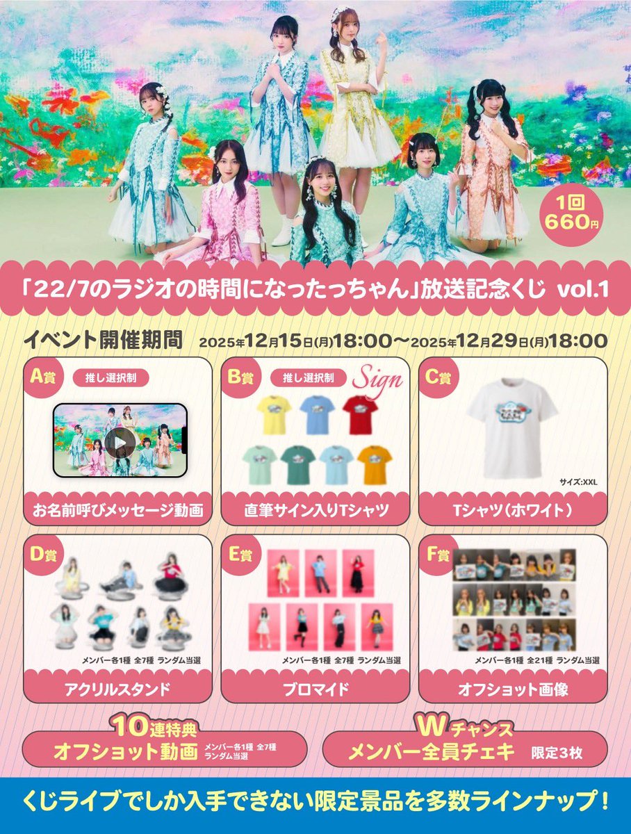 ラジっちゃん 放送記念のくじが販売されます📻✨ それぞれのTシャツを