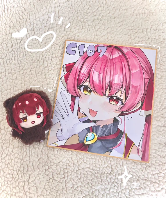 色紙2枚目 通常衣装マリンちゃんです ᴖ ̫ᴖ こちらは単品 #C107