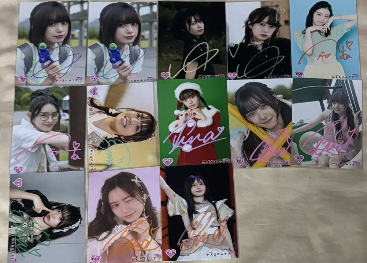 交換】私立恵比寿中学 えびちゅう エビ中 生写真 サイン 譲）画像の