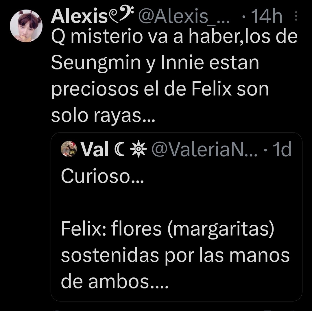 Aqui quiero ver a Hwangers y a Pixies defendiendo a sus favs y denunciando esta cuenta que se mofa del arte de Hyunjin y lo menosprecia y que insulta descaradamente a Félix... 
Y lo ignora deliberadamente lanzando comentarios pasivo agresivos...