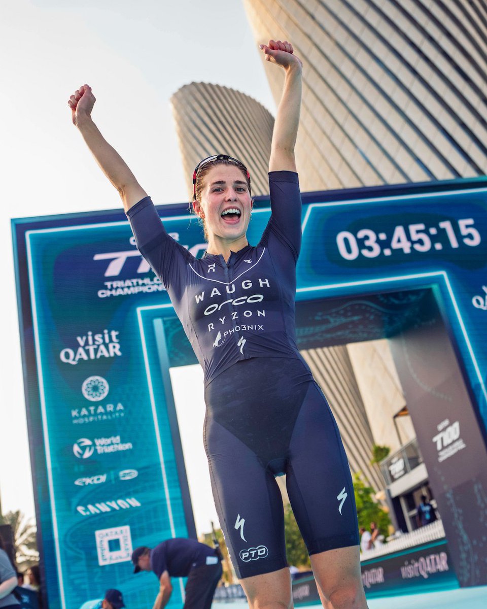 orcasportswear's tweet photo. History made in Qatar.

@katewaugh and @hayden_wilde dominated the T100 Final, taking the win and securing 1st place overall in the series.
With it, they are crowned T100 World Champions.

Champions, in every sense of the word.

#ChasingEpic #RaisedInTheWater #Triathlon https://t.co/upeIY58Mcg