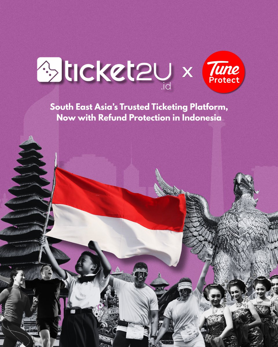 Big news for event-goers in #Indonesia 🎉

Ticket2U Indonesia is proud to be the #first online ticketing platform in Indonesia to introduce Sports Personal Accident Insurance with Tune Protect, giving participants added protection at every sports event.

We’re also excited to