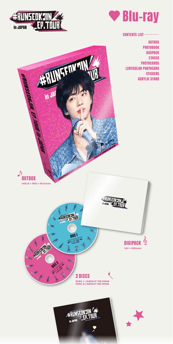 bini_shop's tweet photo. Pre-order #RUNSEOKJIN_EP.TOUR in JAPAN Blu-ray
ของแถมรอบพรีออเดอร์การ์ด Hologram 
-PHOTOBOOK 
・DIGIPACK 
・​2 DISCS 
・PHOTOCARDS 
・LENTICULAR PHOTOCARD 
・STICKERS 
・ACRYLIC STAND
ราคารวมภาษี  3790 บาท
ค่าส่งในไทย 50 บาท
#ตลาดนัดบังทัน #ตลาดนัดbts https://t.co/wrqz4JxkAa