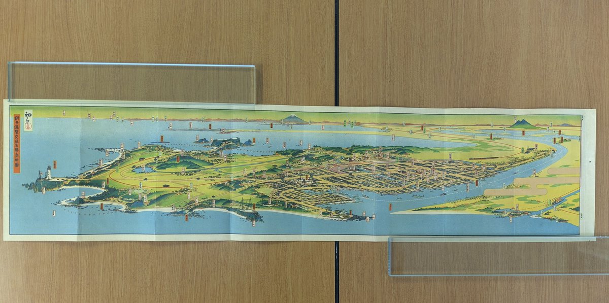 そう言えば引用元の吉田初三郎指揮鳥瞰図データベース、「銚子遊覧交通