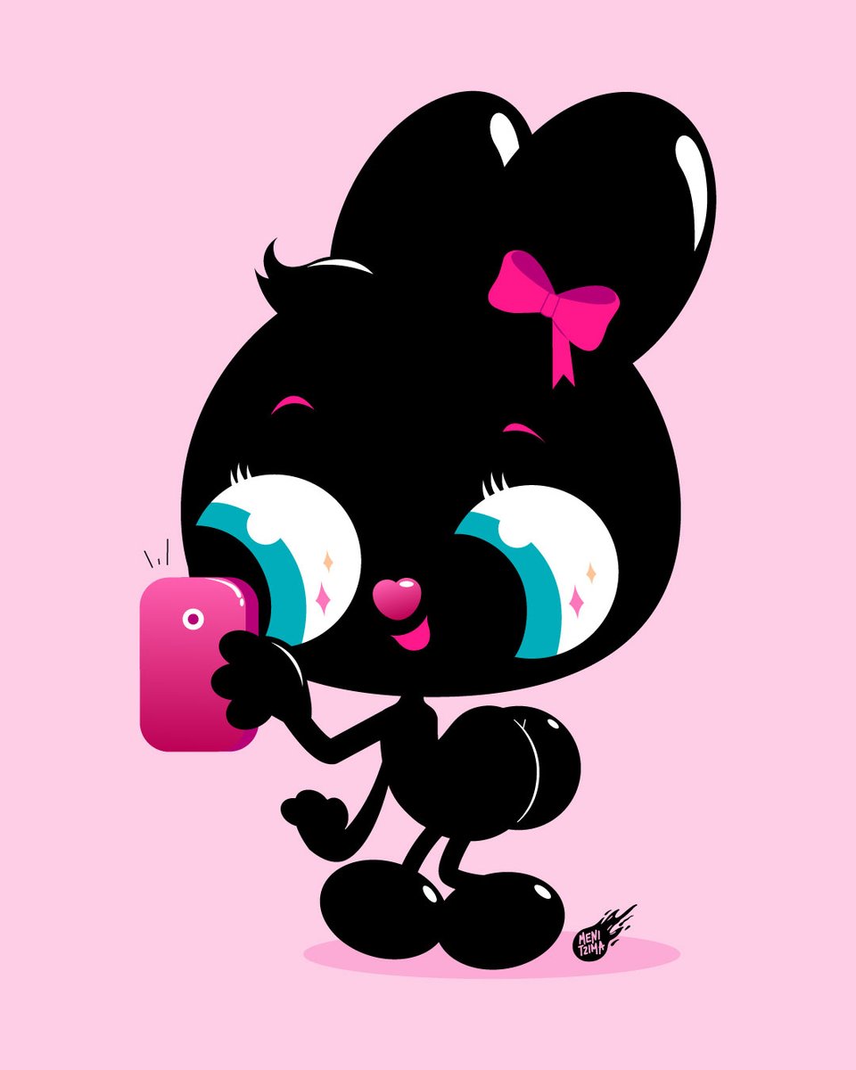 Selfie the self-adoring bunny 💖
#illustration #characterdesign