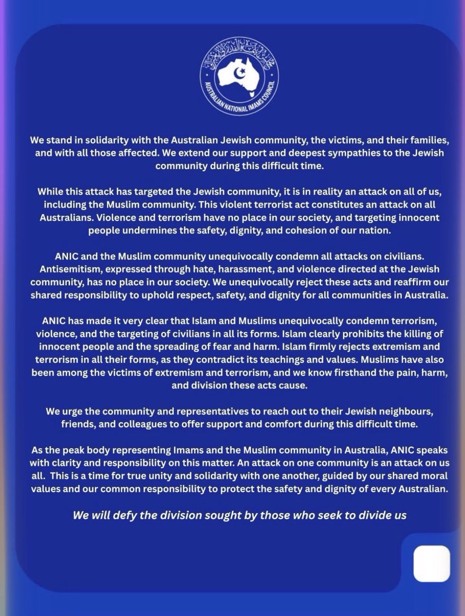 nicolelampert's tweet image. This is a good statement from the Imams of Australia.