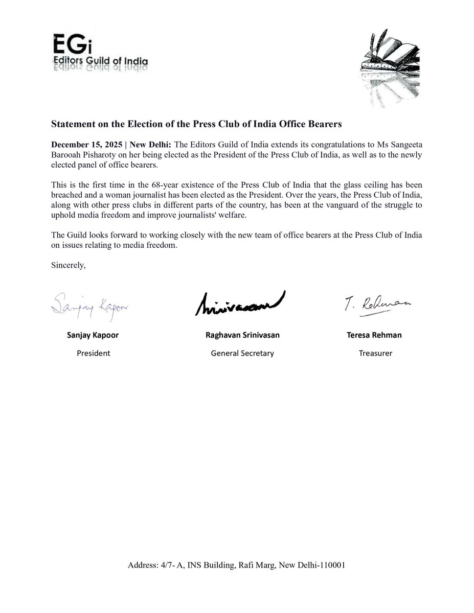 Editors Guild of India tweet media