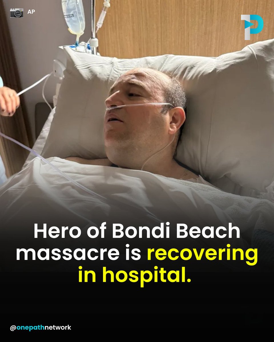 OnePathNetwork's tweet photo. Bondi Hero Recovering in Hospital

Ahmed Al Ahmed, the bystander who confronted an attacker during the Bondi Beach mass shooting, is recovering in a Sydney hospital after undergoing surgery. The 43-year-old father of two and local fruit shop owner was shot while intervening to stop further violence. His family say he remains in stable condition and will require ongoing treatment. Authorities and community leaders have widely praised his actions, crediting his courage with saving lives.