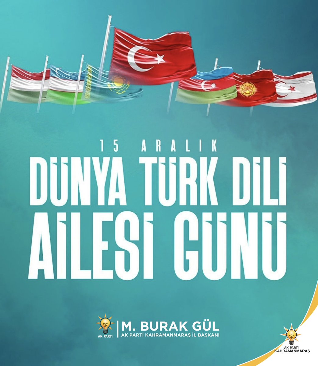 Bir dil, bir hafıza; çok coğrafya, tek yürek.🇹🇷

Türk dili; asırlardır kıtaları aşan, gönülleri birleştiren ve aynı kökten gelen milyonları aynı ses, aynı ruh etrafında buluşturan büyük bir medeniyet mirasıdır.🌍

Bu anlamlı günde, Türk dünyasının her köşesinde konuşulan tüm