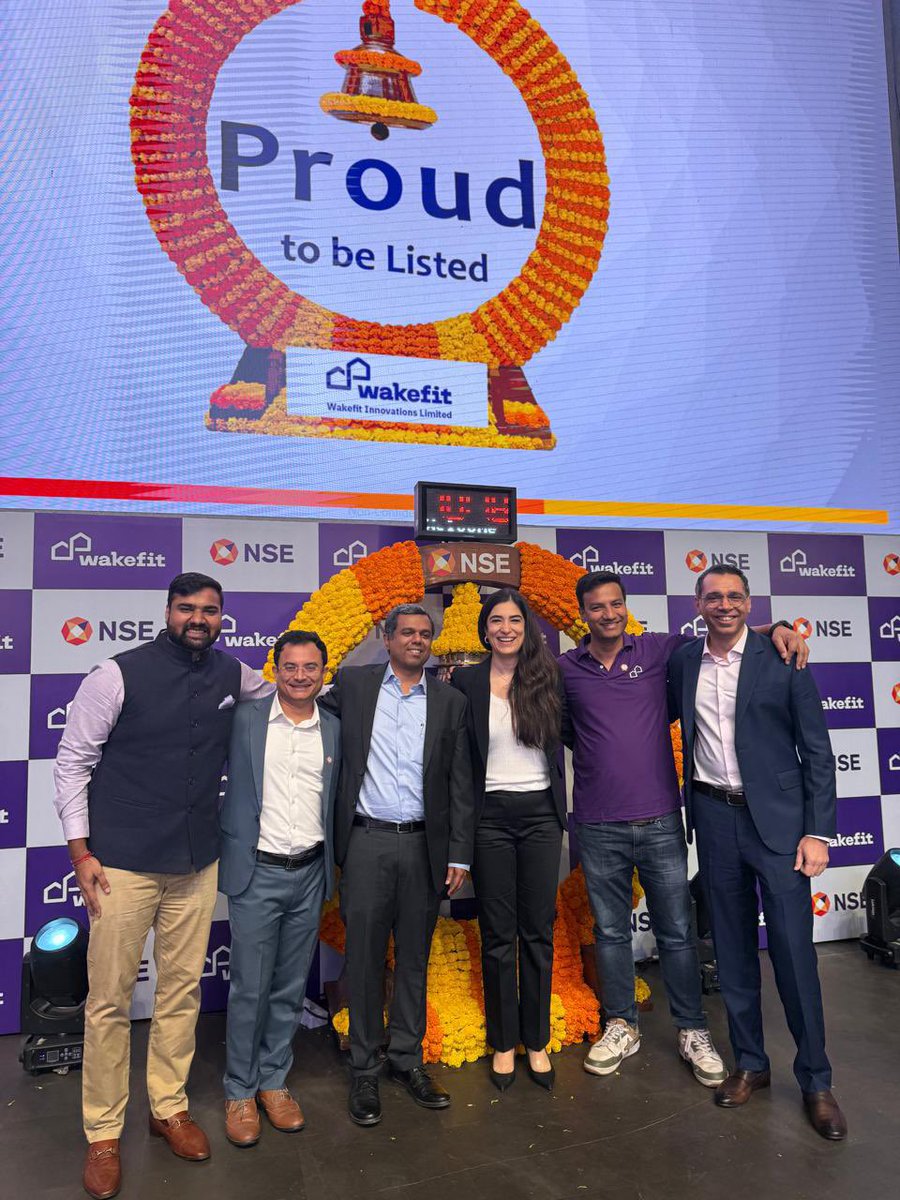 dvbydt's tweet photo. 5 IPOs in 5 weeks for @peakxvpartners! Congratulations to the entire @WakefitCo team and to my partner @i_sakshichopra for her early conviction in the company. #groww #pinelabs #capillary #meesho https://t.co/vd3NwnGUh6