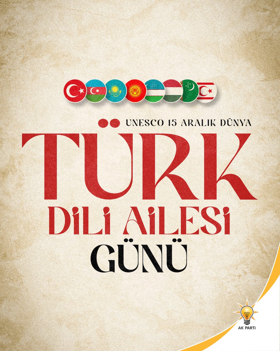Maziden âtiye kelimelerle şekillenen ortak hafıza. 
Farklı coğrafyalara uzanan, aynı kökten beslenen bir miras: Türk Dili.

15 Aralık Dünya Türk Dili Ailesi Günü kutlu olsun.