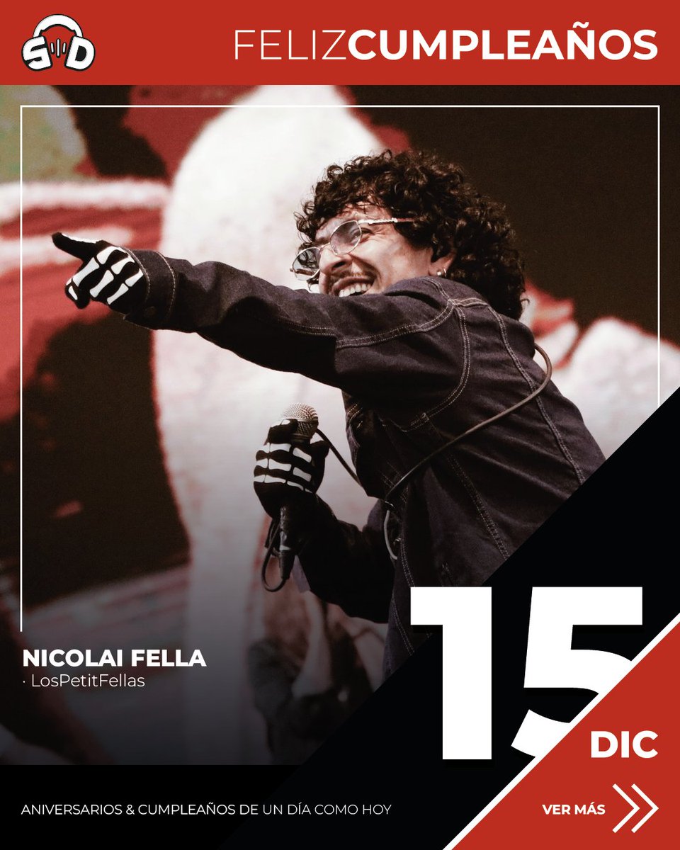 SoundDatos's tweet image. #SoundDatos · Diciembre 15 | Feliz Cumpleaños:
· @NicolaiFella ( @LosPetitFellas)
· Astro LS
---
Click en el link para ver más: instagram.com/p/DSSX32OgJF8/…