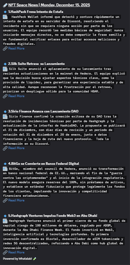 WhataLab_'s tweet photo. LUNES !!!

Empieza la semana con la mente en el futuro

Las WhataNews 🗞️ te traen lo esencial del universo #Hedera y Web3

No leas por leer, lee para ENTENDER

Hoy:
@hashpack @SilkSuiteDEX @SirioFinance @BitGo @The_Hashgraph @hedera 

Links 👇