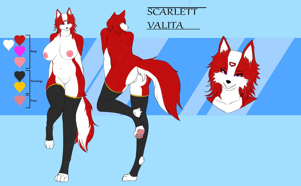 Ref sheet for naughty girl Scarlett ✨