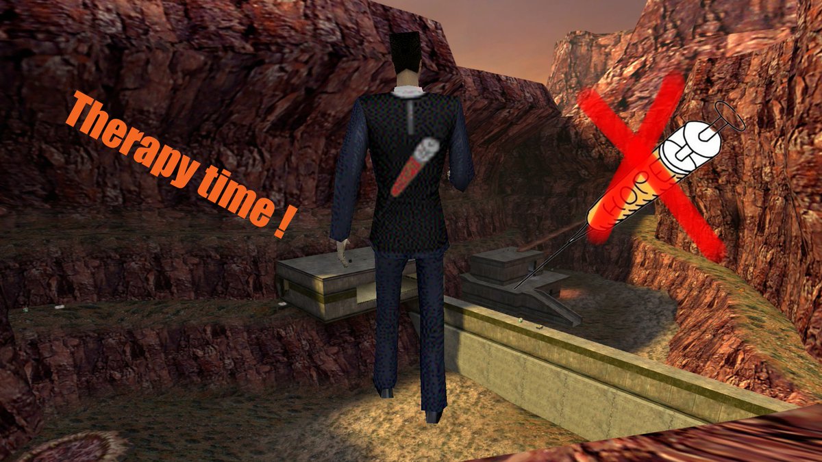 GmanMusk's tweet photo. Limited Half-life 1 event!   Hopium overdose? The Half-Life 1 server is now a therapy server that pits you against @Tyler_McV! More info: https://t.co/4rF1V24G6H https://t.co/rvxylSzXIq