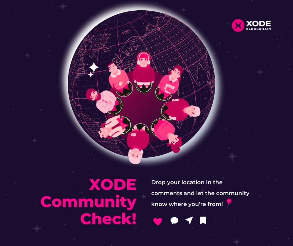 XodeNet's tweet photo. XODE Community Check!🌐

From every corner of the world, we’re building the future together on XODE Blockchain. 
Strong connections. One decentralized vision.

Drop your location in the comments and say hi to the global XODE community!👋

Let’s see how far our network reaches.

#XODECommunity #GlobalBlockchain #BuildTogether #Web3Connections