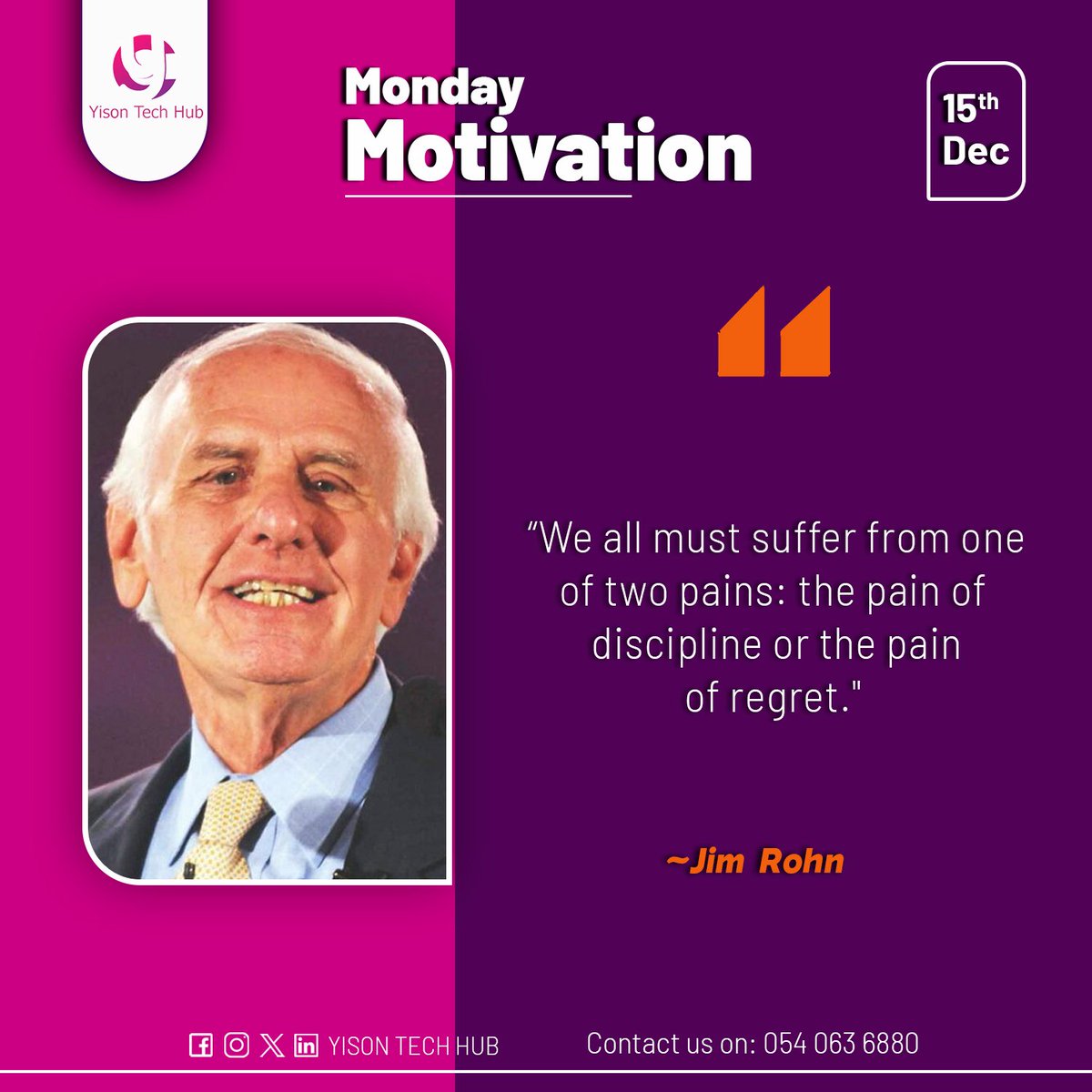 yisontechhub's tweet photo. Choose the pain that builds your future, not the regret of a life you only wished for. Discipline may feel heavy today, but it shapes strength, growth, and meaningful impact tomorrow.

Happy New Week. Let’s stay focused and intentional.

#mondaymotivation #ChooseDiscipline https://t.co/ha7CHWB0y4