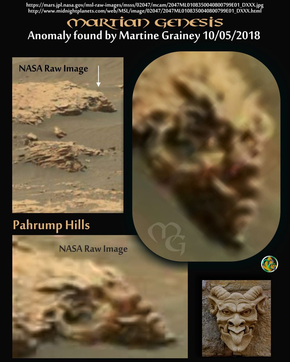 claringb's tweet image. MARS Sol 2047 CURIOSITY Rover:   
Amazing rocks. JPL/Caltech. Anomaly hunter Martine Grainey. Source link in comments.