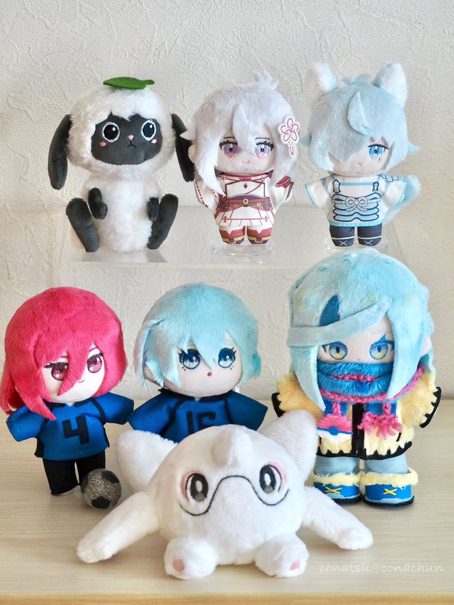 自作ぬい おだんごかいじゅう(灰) ぬいぐるみ オリジナル 無属性 7cm ハンドメイド 棉花娃娃 自作