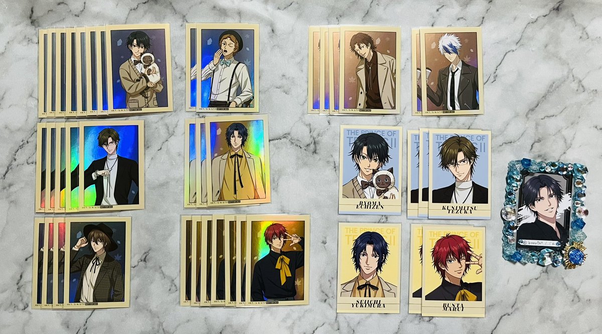 定価【新品未開封】オーロラ缶バッジ インスタントフォト風カード Tie テニプリ 交換】新テニスの王子様 新テニ テニプリ Autumn オーロラ 缶バッジ