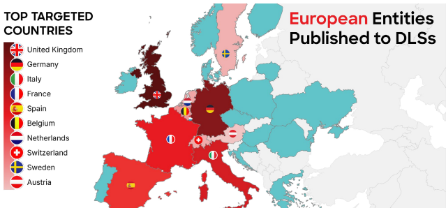 PriviCore's tweet photo. Top targeted EU countries (DLS data): 🇬🇧 UK, 🇩🇪 Germany, 🇮🇹 Italy, 🇫🇷 France, 🇪🇸 Spain.
Jan 2024–Sep 2025 shows attackers go where value + scale live.

Perimeter isn’t enough. Data-first security keeps sensitive data protected even in a breach.
https://t.co/Oi2XdCOvvN https://t.co/iP0m7S7R1N