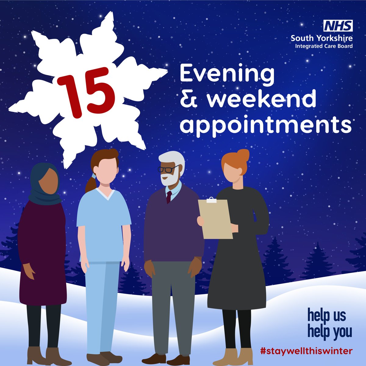 You can book appointments to see a GP, nurse &amp; other healthcare professionals on evenings &amp; weekends. 

Ask your GP practice reception or visit your practice website for more information. 
#StayWellThisWinter #Adventcalendar