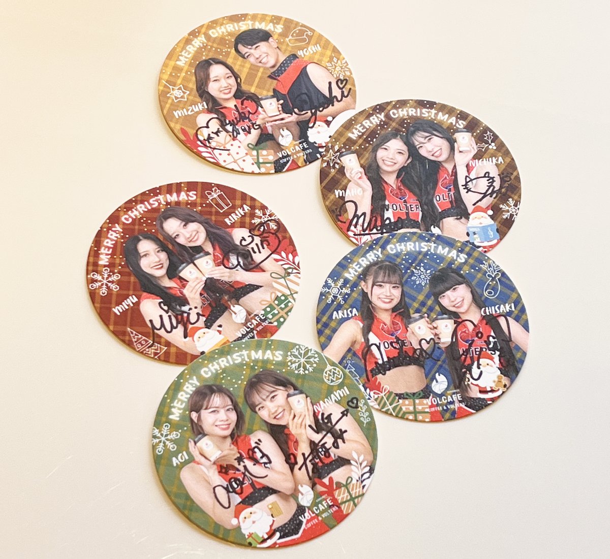 玉城ティナ 直筆サイン入り 赤瓦コースター 玉城ティナ 直筆サイン入り 赤瓦コースター