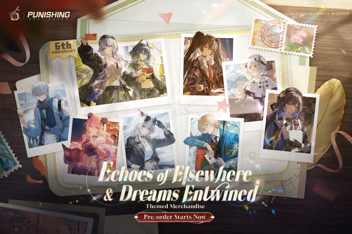 PGR_GLOBAL's tweet image. Punishing: Gray Raven 6th Anniversary Merchandise Pre-order Starts Now!

Let sunlight simmer over idle chatter as you drift through ever-changing horizons. Set your heart adrift, trust the wandering breeze, and begin a boundless journey together.
As the evening wind turns dreams…