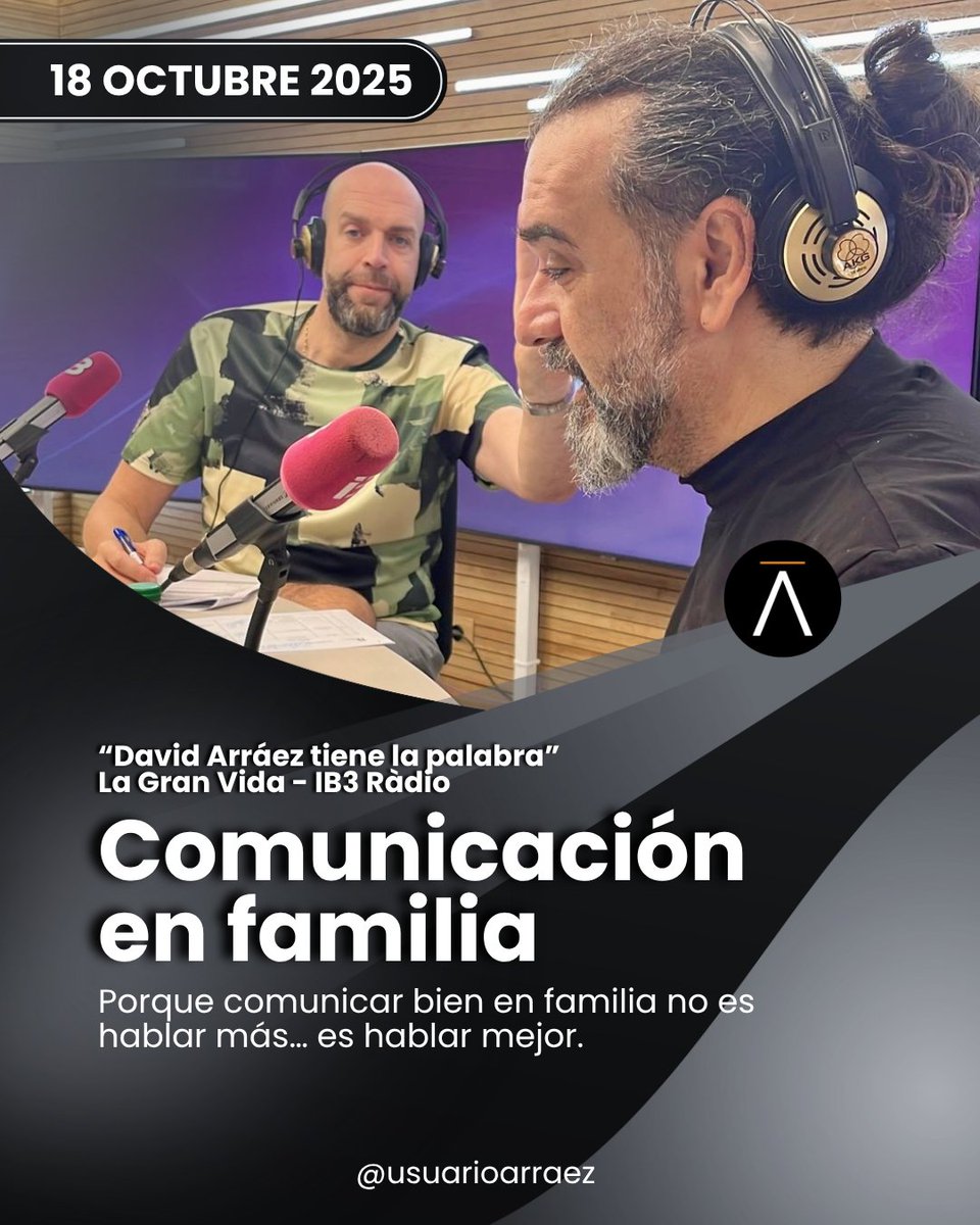Existe un campo de batalla en el que la comunicación es realmente difícil: la familia.

¿Cuáles son las claves para conseguir comunicarnos mejor en familia?

Aquí tienes el último episodio de "David Arráez tiene la palabra"... 👇 
ib3alacarta.com/play/radio/lag…
