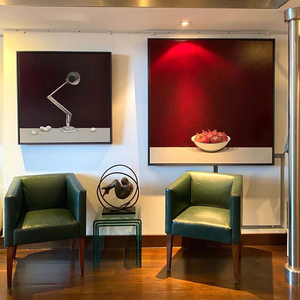 plusonegallery's tweet image. 'Cockerel (Massacre of the Innocents, after Rubens)' oil on linen, 85.4 x 85.4 cm and 'Conclave (After Velazquez's Innocent X) oil on linen, 120.3 x 120.7 cm by #CraigWylie are currently on display on our #Christmas Group Show. To book an appointment email info@plusonegallery.com