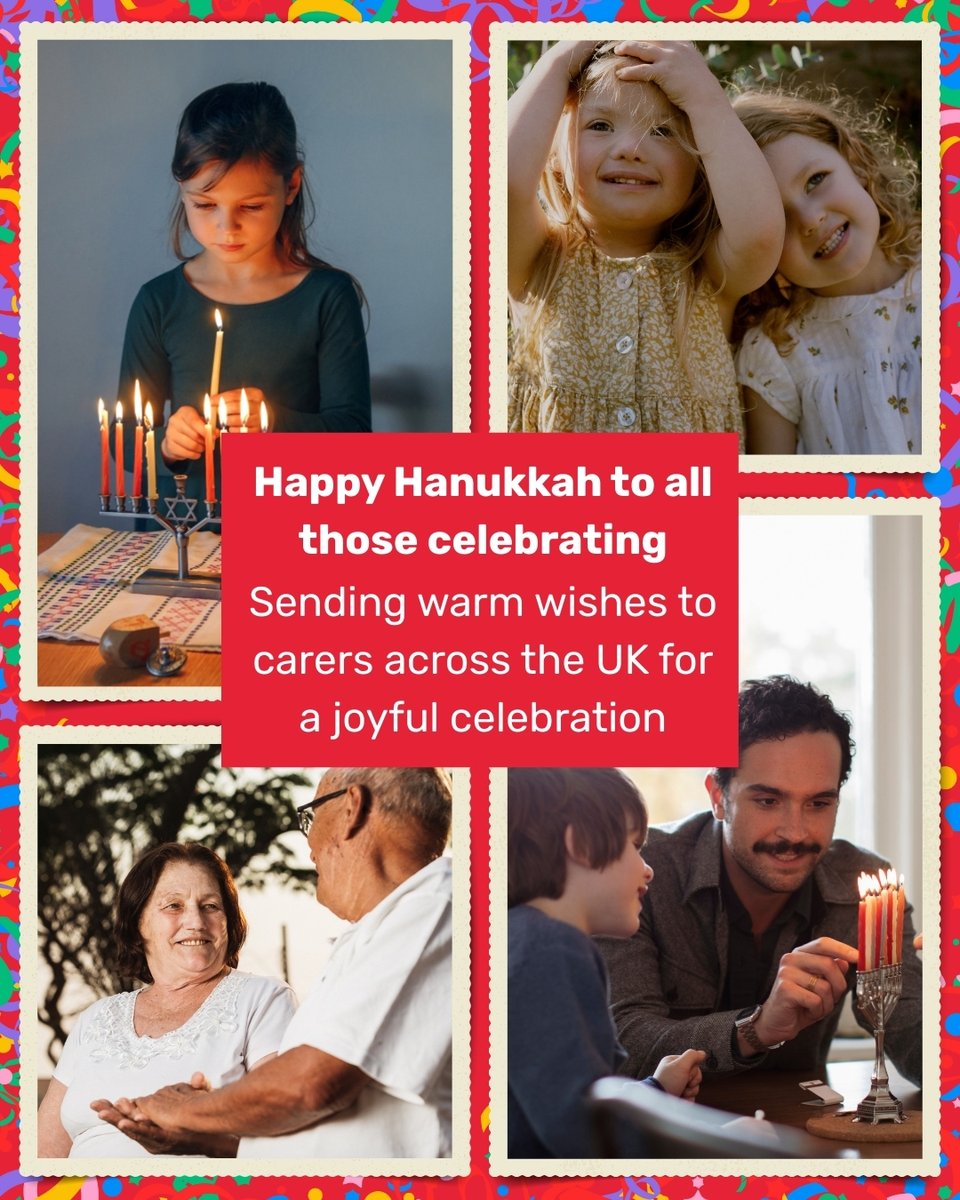 Wishing a joyful Hanukkah to all celebrating, with warm wishes for carers celebrating across the UK #Hanukkah