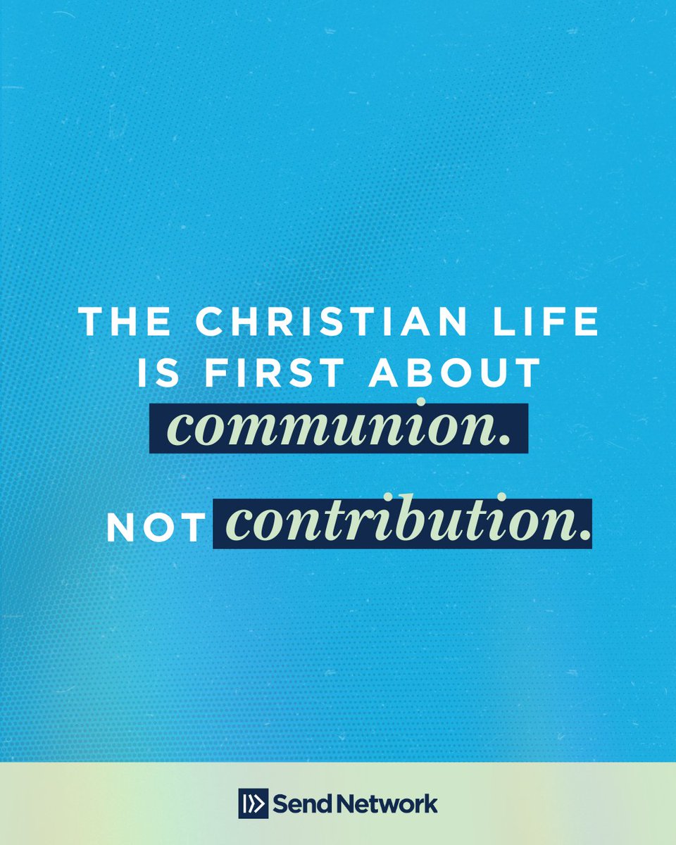 sendnetwork's tweet image. Fruit is the overflow of walking with Jesus.
Communion fuels contribution.

As you do the work of the ministry, remember: the work doesn’t sustain you—He does.