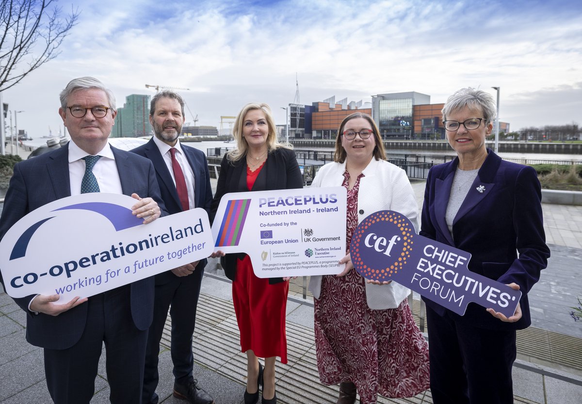 We were delighted to help mark the launch of Leading with Peace and Purpose, a PEACEPLUS-funded leadership development programme delivered by Co-operation Ireland (<a href="/cooperationirl/">Co-operation Ireland</a>) and the Chief Executives’ Forum.

The initiative will build capacity among senior public service