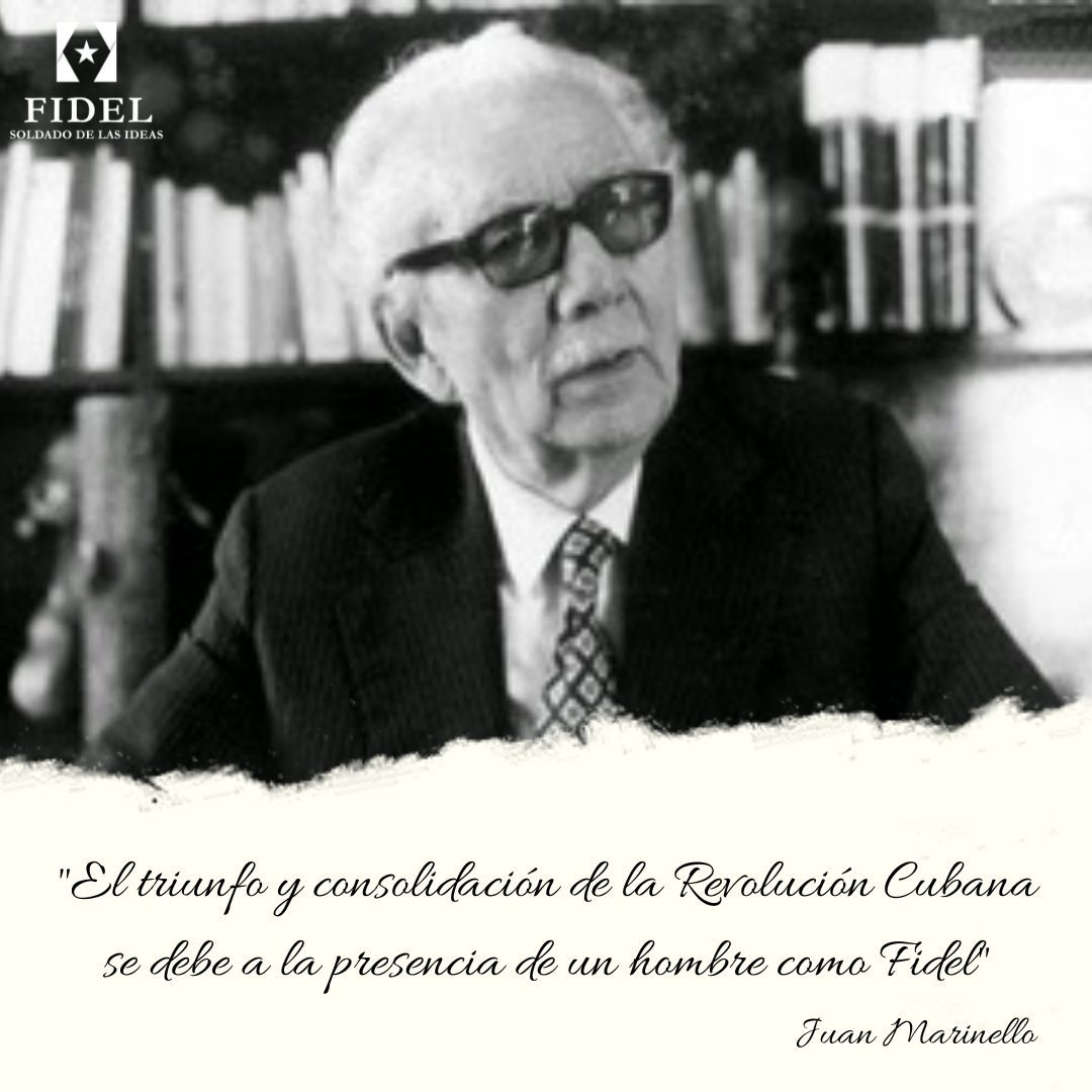 FSoldadodeIdeas's tweet photo. ✍️El intelectual y político cubano Juan Marinello acerca de #FidelCastro expresa: "El triunfo y consolidación de la Revolución Cubana se debe a la presencia de un hombre como Fidel"

https://t.co/tmKApfuF0Q
#100AñosConFidel #Cuba #Revolución #FidelCastro #SomosCuba https://t.co/TUekDp6z89