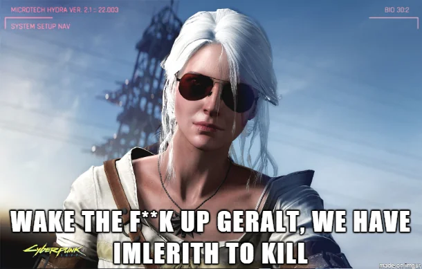 WitcherHour's tweet photo. 😆 Cyberpunk Ciri #witcher https://t.co/mhHMQFLVv5