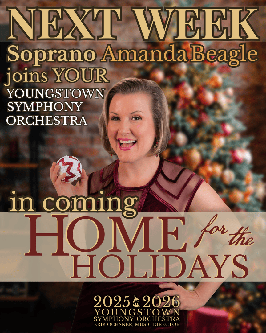 We just have one more weeks until Home for the Holidays presented at Stambaugh Auditorium on Monday December 22nd!

🎟️Tickets available at  heyor.ca/qHlRvo