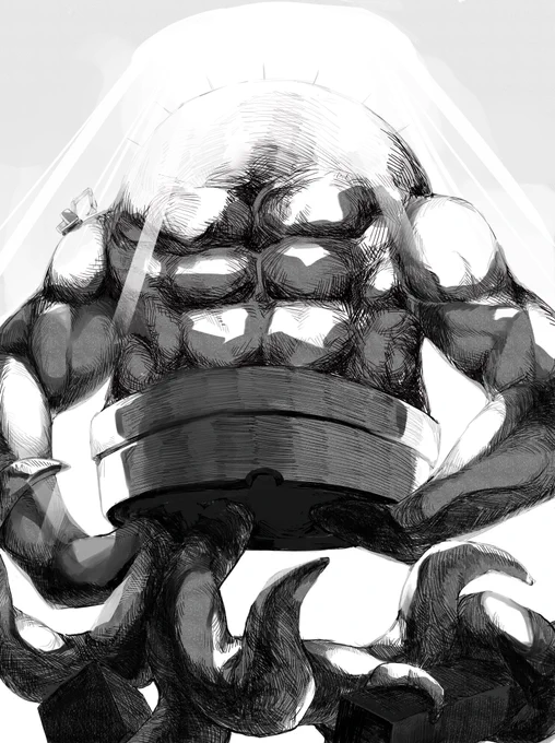 昨日の合体作品があまりにも神話生物すぎて描きたかった とてもよい #ぐちつぼを許さない