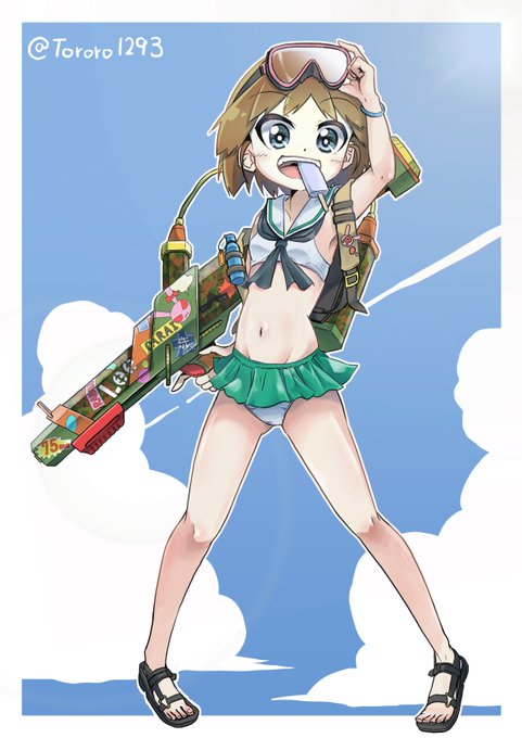 #くそ寒いので水着絵を貼る