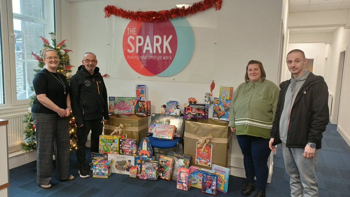 🎁 The Men Matter Scotland kids' toy appeal got an early visit from Santa at The Spark.

Huge thanks to everyone who helped. We hope to make things a little easier for some families this Christmas 🎄