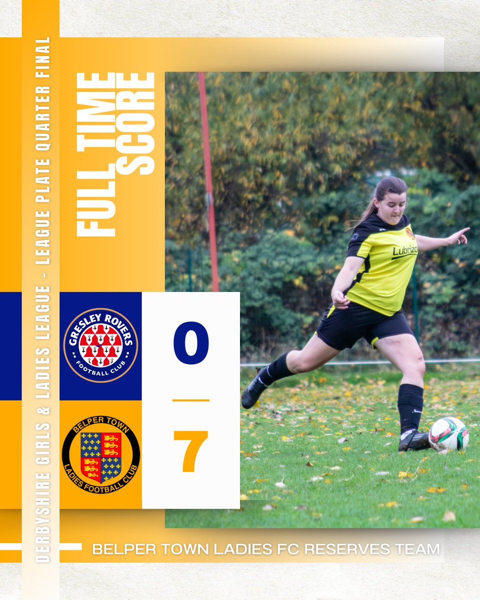 𝗙𝗨𝗟𝗟 𝗧𝗜𝗠𝗘 𝗦𝗖𝗢𝗥𝗘 - 𝗥𝗘𝗦𝗘𝗥𝗩𝗘𝗦 𝗧𝗘𝗔𝗠

Belper Reserves got their first win of the season and fully deserved it. 

Into the semi-final of the League Plate we go and hopefully this result really kick starts the Nailers Reserves season with plenty to play for 💛🖤