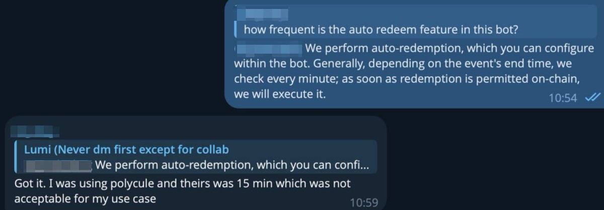 PolyCop_Trader's tweet image. We gotcha. PolyCop support auto-redeem on @Polymarket  and check it every minute for ya.