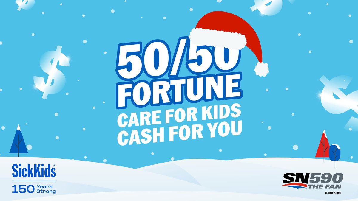 FAN590's tweet photo. 💵 Win BIG. Help Kids.
🎯 @sickkids 50/50 Fortune FINAL WEEK! DRAW ON THURSDAY!
💰 $446K+ PRIZE and CLIMBING!
🎟 Buy now: https://t.co/CVCDYFCGYp
#CareForKids #CashForYou
18+. Ontario Only. Play Responsibly. https://t.co/xeuPNtY0g1