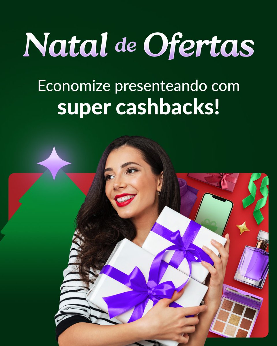 cuponomia's tweet photo. Presenteie com ainda mais economia! 🤑

Nesse natal, aproveite super cashbacks nas suas lojas favoritas para pagar menos nos presentes! É só acessar o Cuponomia para curtir os melhores preços. 😉 https://t.co/olJDYxe1BW