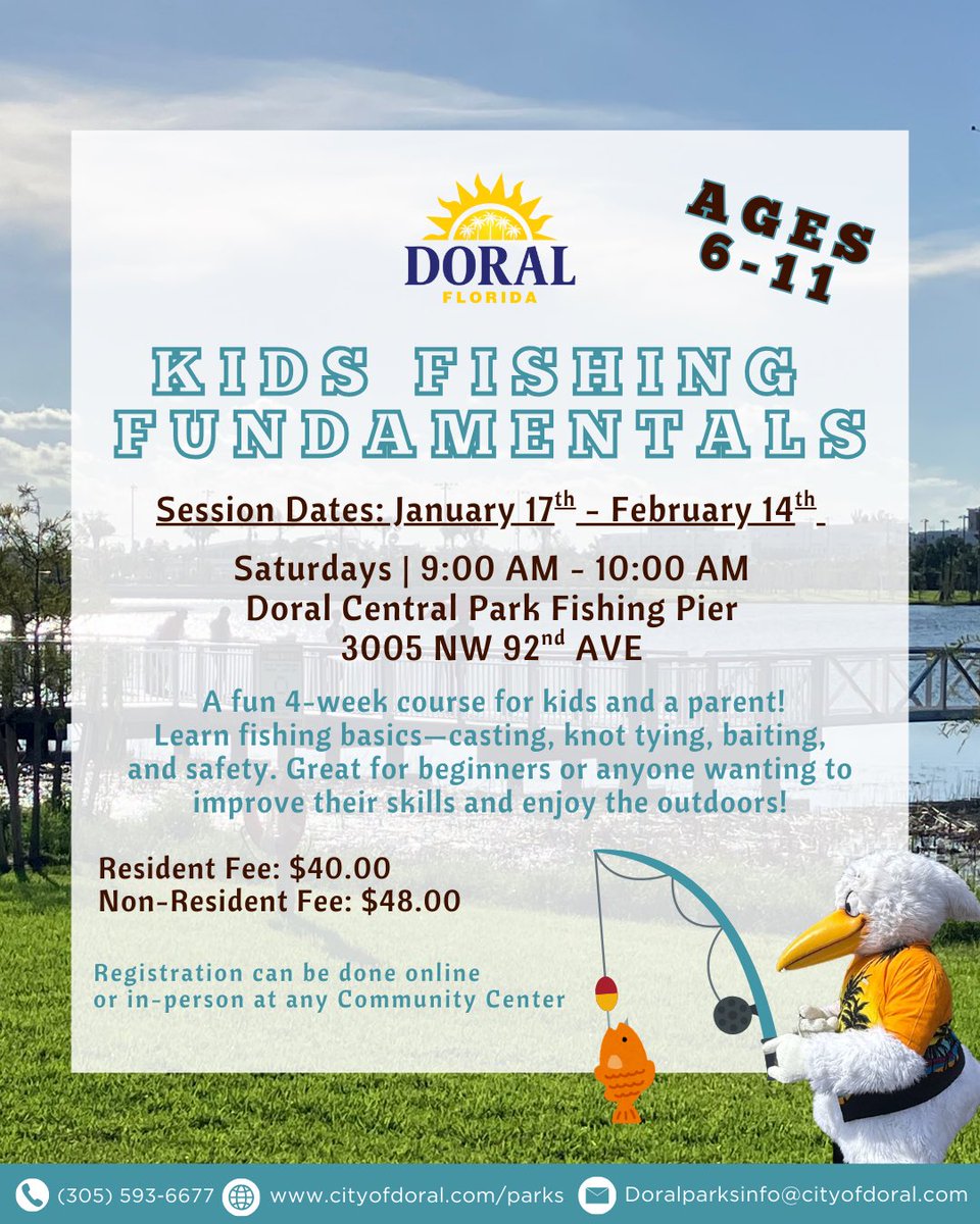 Cityofdoral's tweet photo. ✨ For more information, contact the Parks &amp; Recreation Department at (305) 593-6600 or email doralparksinfo@cityofdoral.com

#CityofDoral #ParksandRecreation #WinterPrograms 

(3/3) https://t.co/NXb5ORbEZR
