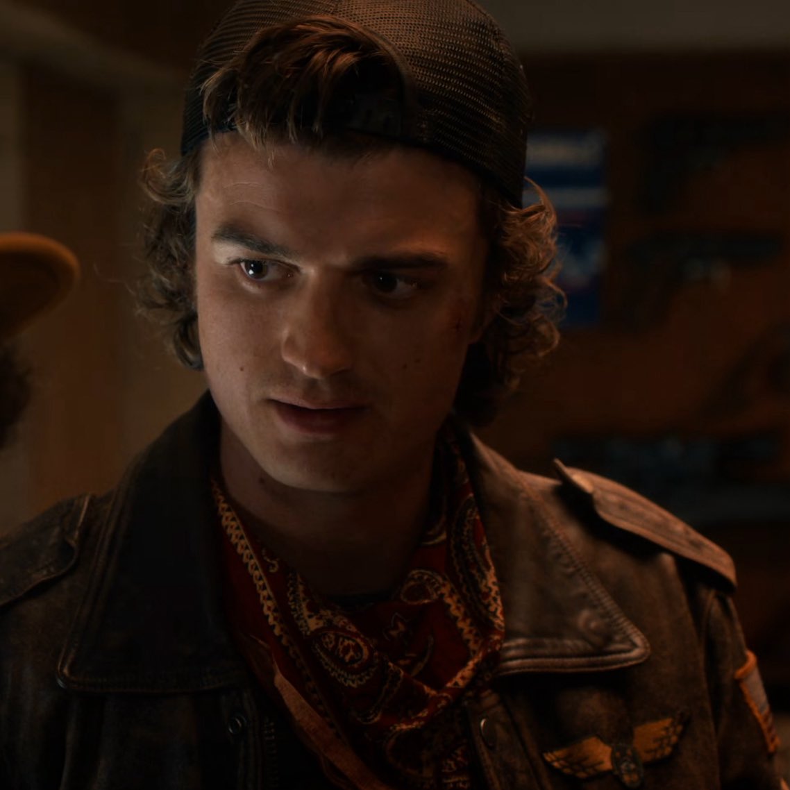 steve harrington in a backwards hat. Thank you god