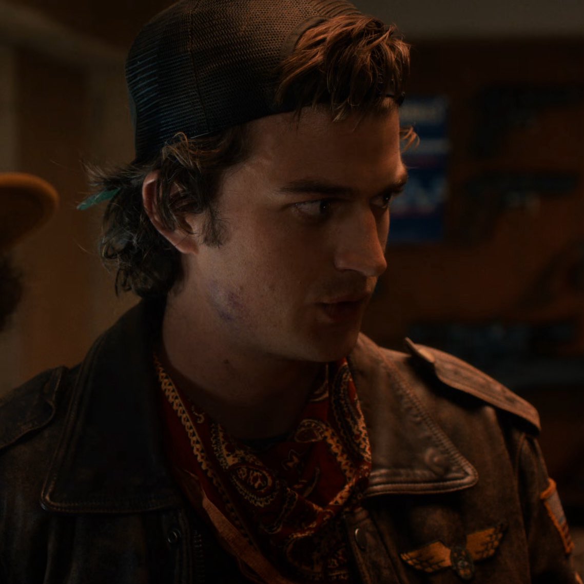 djojez's tweet image. steve harrington in a backwards hat. Thank you god